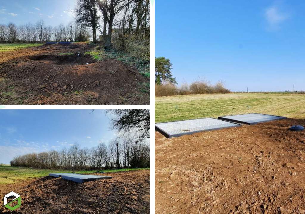 Consultez la chantier : assainissement en phytoepuration aquatitis jardin d'assainissement 6 equivalents habitant eh