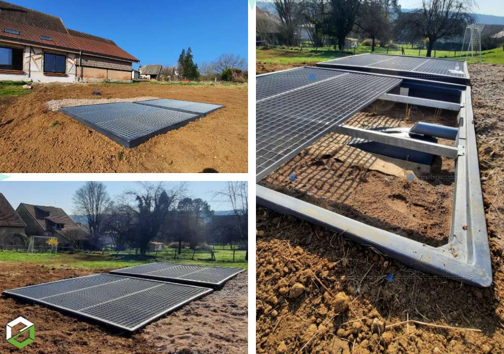 Consultez la chantier : assainissement en phytoepuration aquatitis jardin d'assainissement 5 equivalents habitant eh