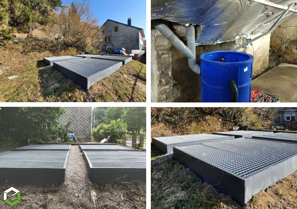 Consultez la chantier : assainissement en phytoepuration aquatitis jardin d'assainissement 12 equivalents habitant eh
