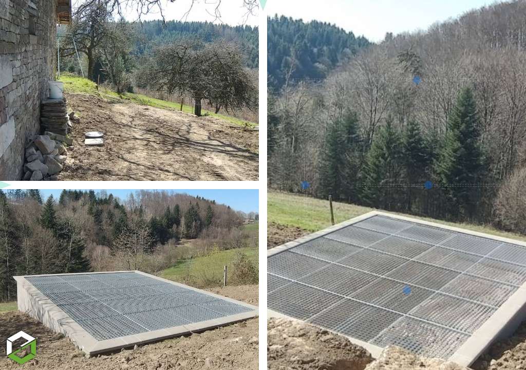 Consultez la chantier : assainissement en phytoepuration aquatitis jardin d'assainissement 10 equivalents habitant eh