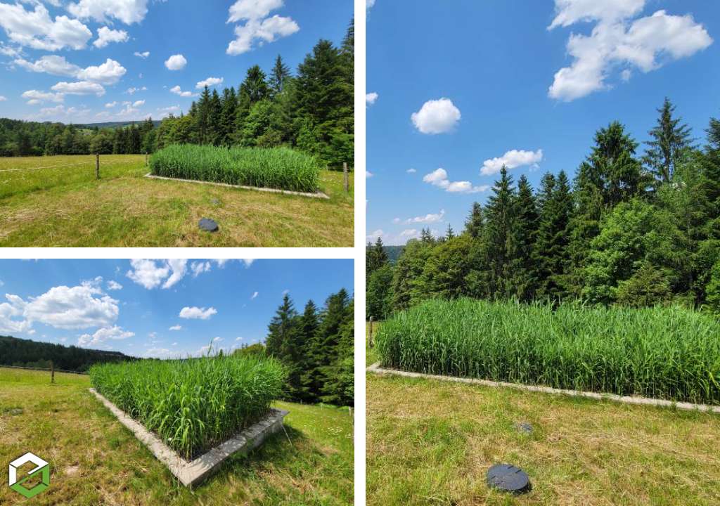 Consultez la chantier : assainissement en phytoepuration aquatitis jardin d'assainissement 14 equivalents habitant eh