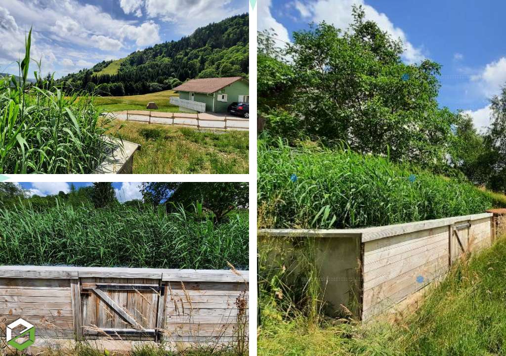 Consultez la chantier : assainissement en phytoepuration aquatitis jardin d'assainissement 5 equivalents habitant eh