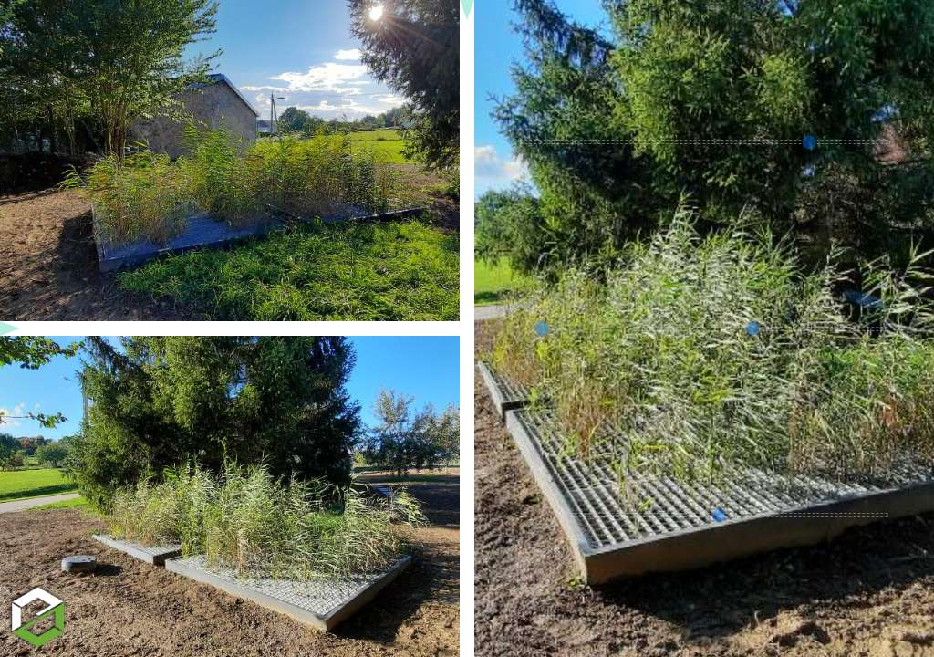 Consultez la chantier : assainissement en phytoepuration aquatitis jardin d'assainissement 5 equivalents habitant eh