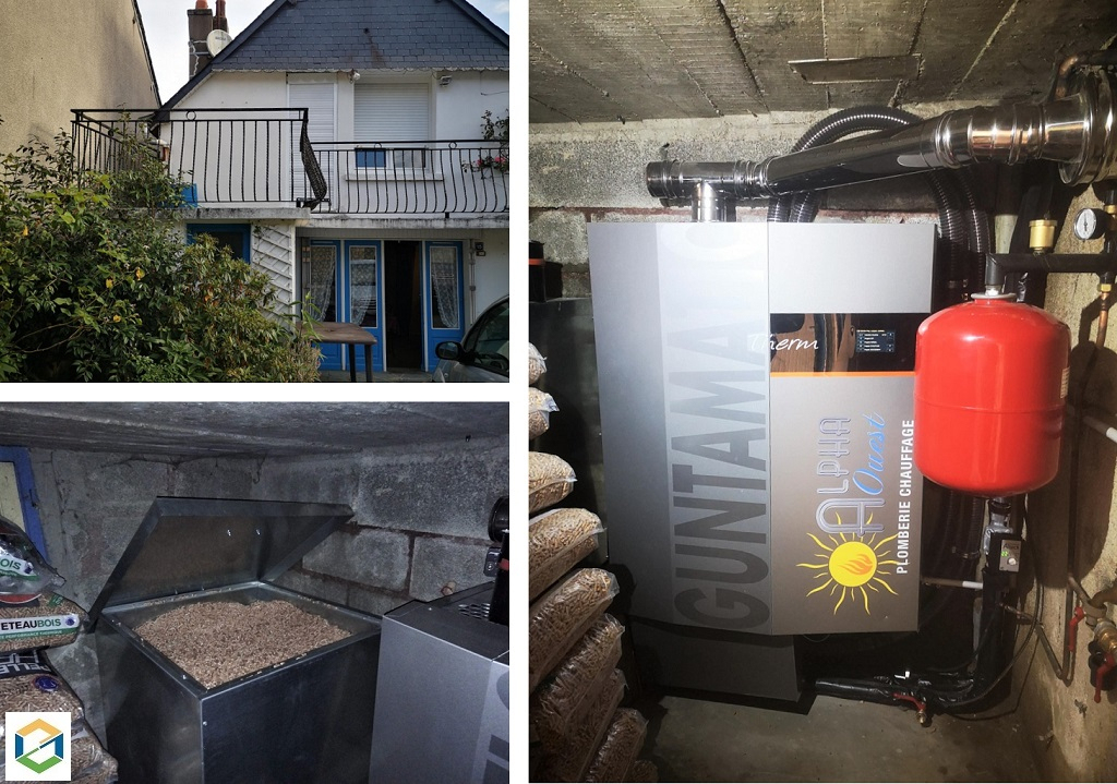 Consultez la chantier : installation d'une chaudière à granulé guntamatic en remplacement d'une chaudière fioul par entreprise rge qualibois 