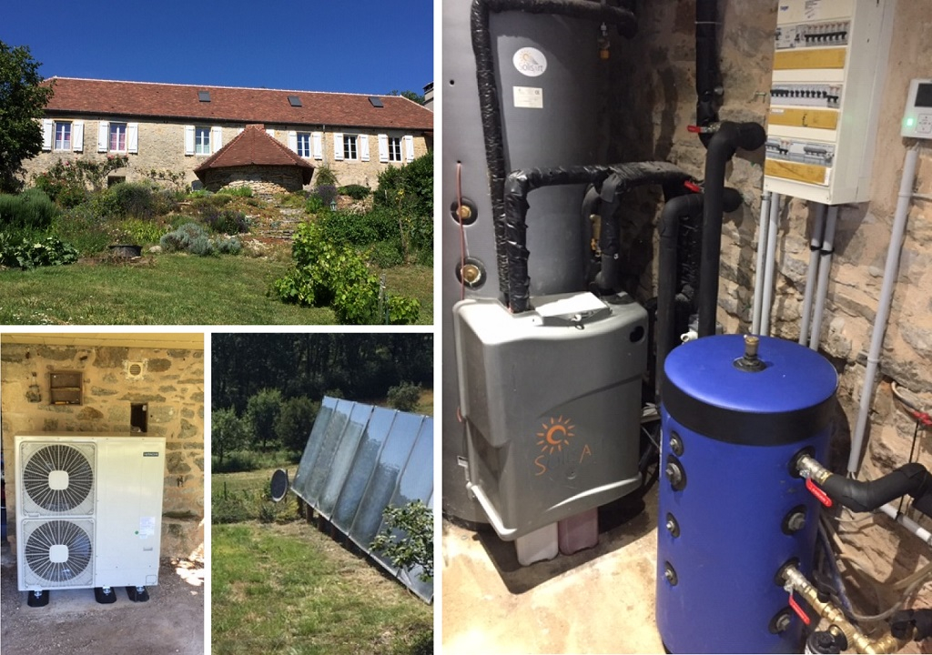 installation chauffage solaire ssc solisart avec appoint pompe à chaleur