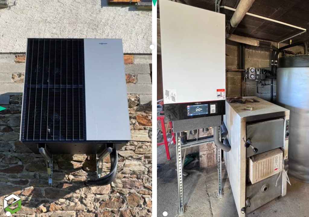 ENR2J : Installation d’une pompe à chaleur air/eau en relève d'une chaudière bois existante 