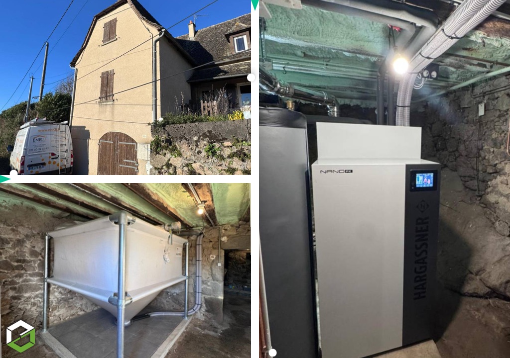 ENR2J : Pose chaudière granulés Hargassner Nano PK de 15 kW