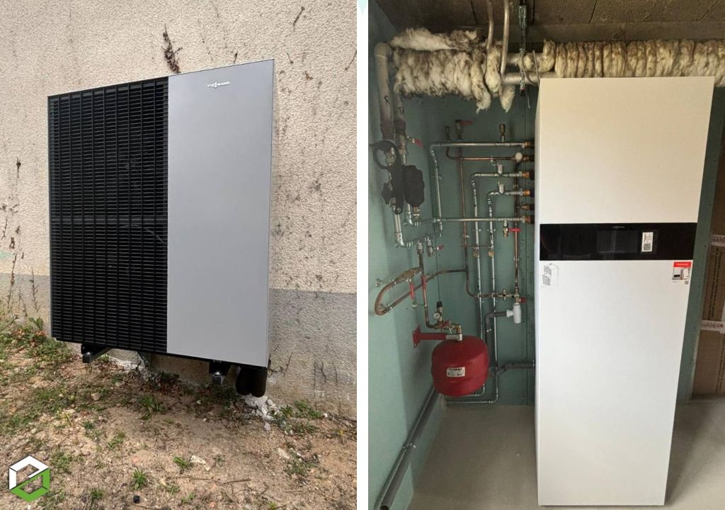 Remplacement d'une chaudière fioul par une pompe à chaleur Viessmann Vitocal 151-A