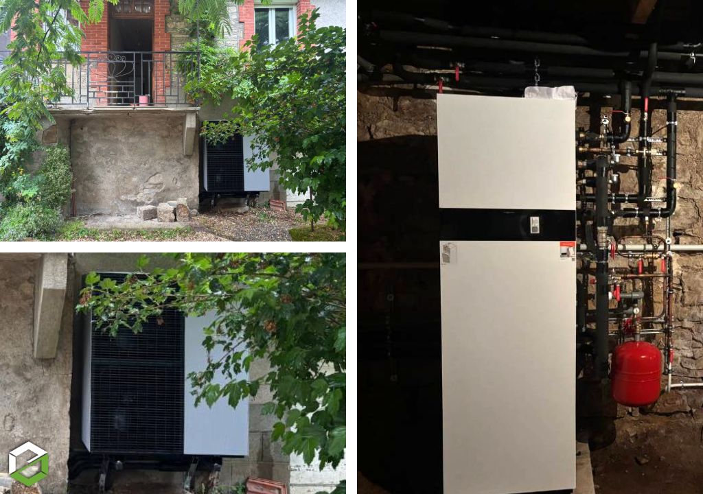 Installation d'une pompe à chaleur Viessmann Vitocal 222-S sur plancher chauffant