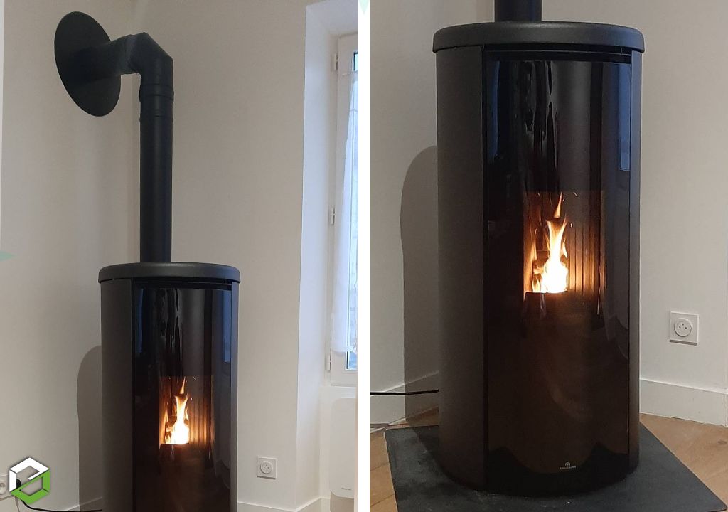 Installation d'un poêle à pellet Edilkamin - RGE Qualibois 