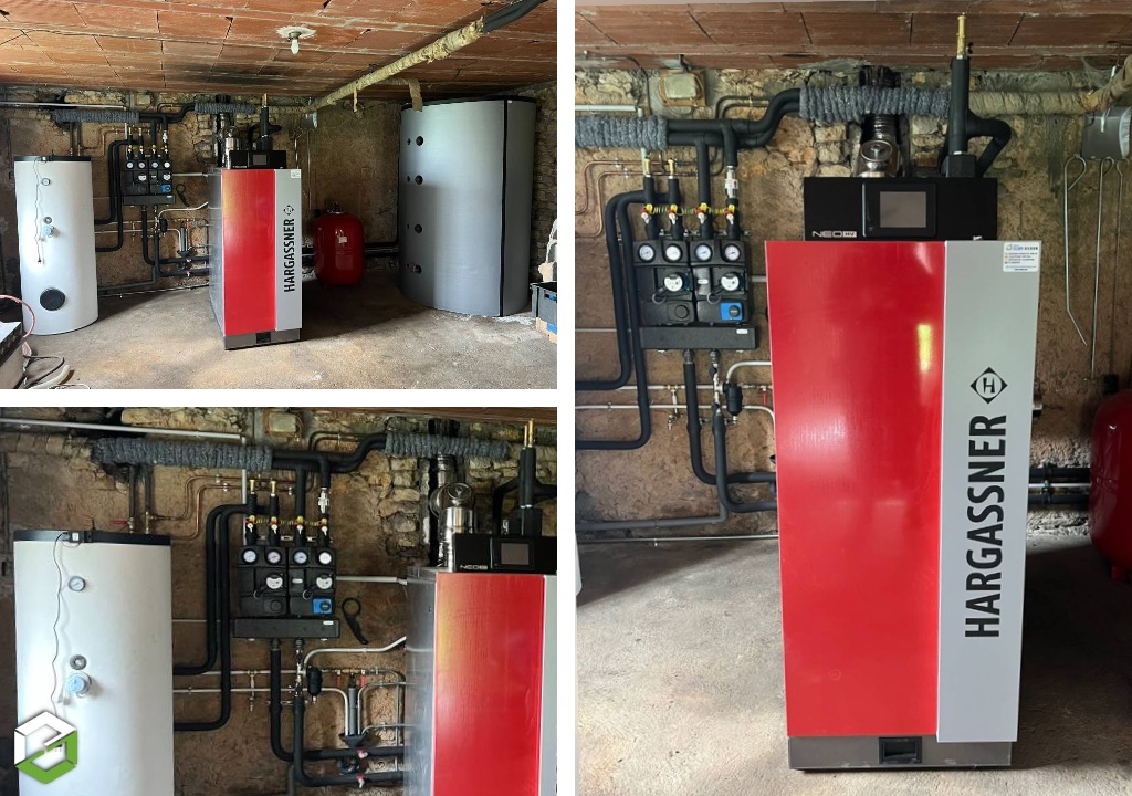 Installation d'une chaudière bûche Hargassner Neo HV - Rge Qualibois