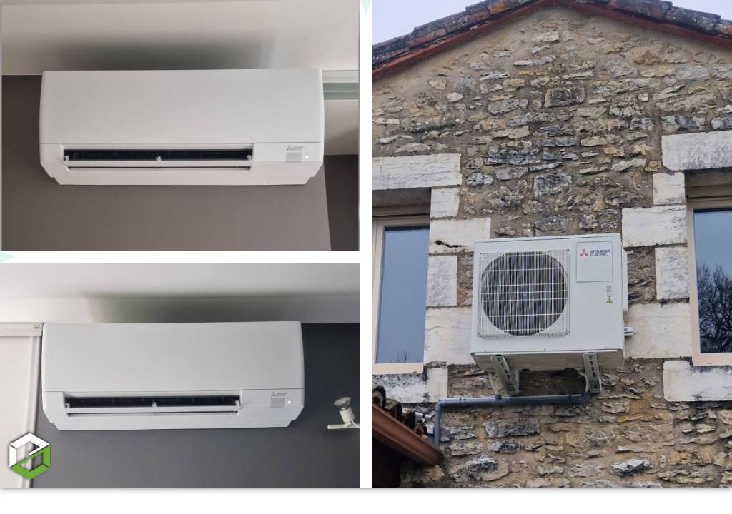 Installation d'une climatisation réversible de la marque Mitsubishi Electric
