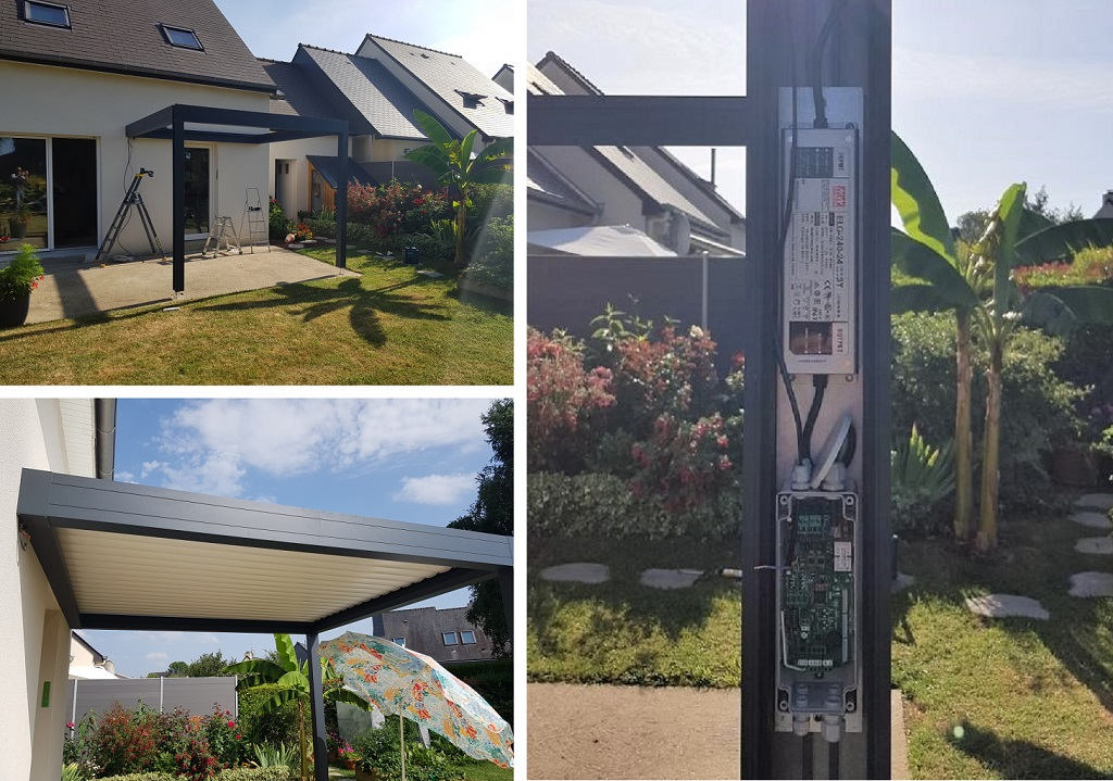 SARL FALHER : Pose d'une pergola bioclimatique