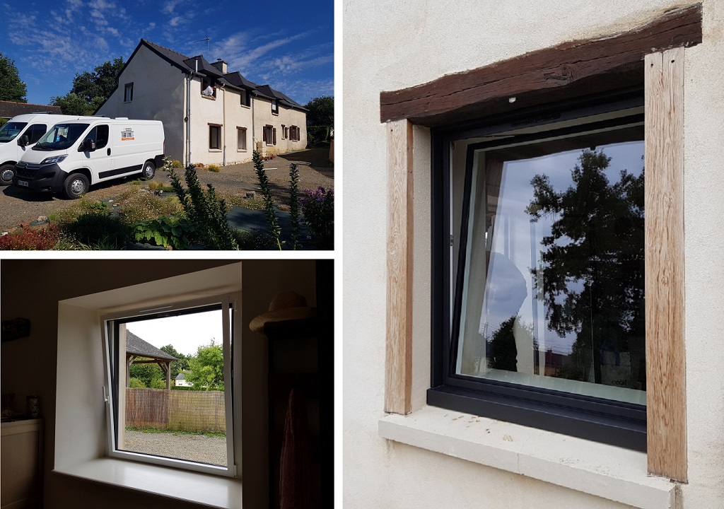 Rénovation d'une longère avec remplacement de fenêtres-Ille et Vilaine (35)