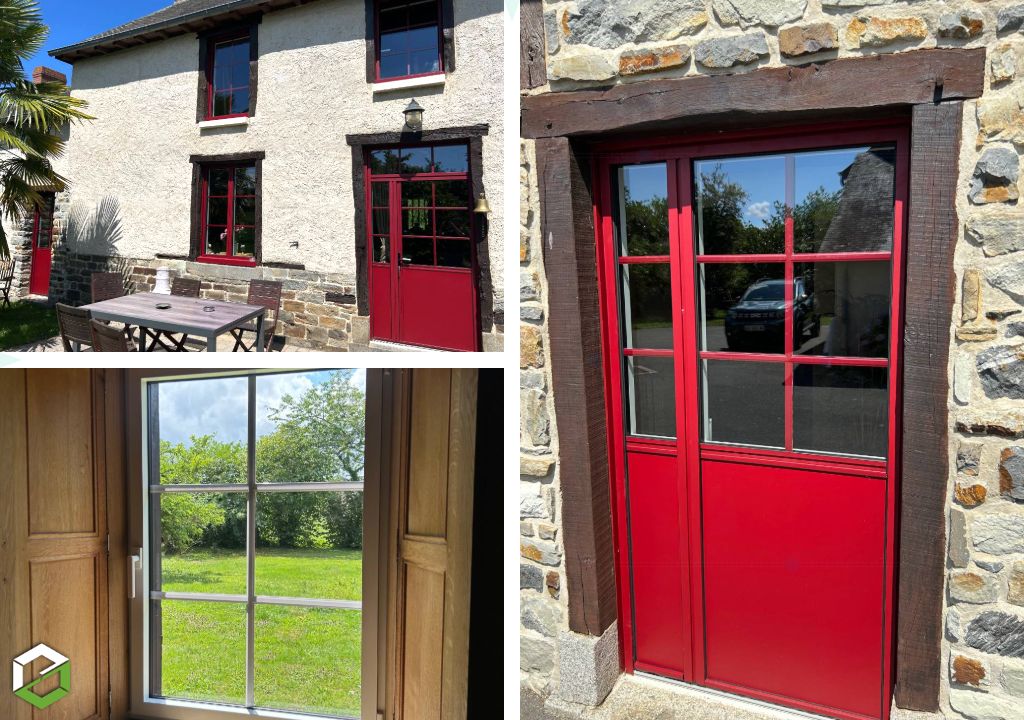 SARL FALHER : Remplacement de menuiseries en bois par des menuiseries en aluminium K-line