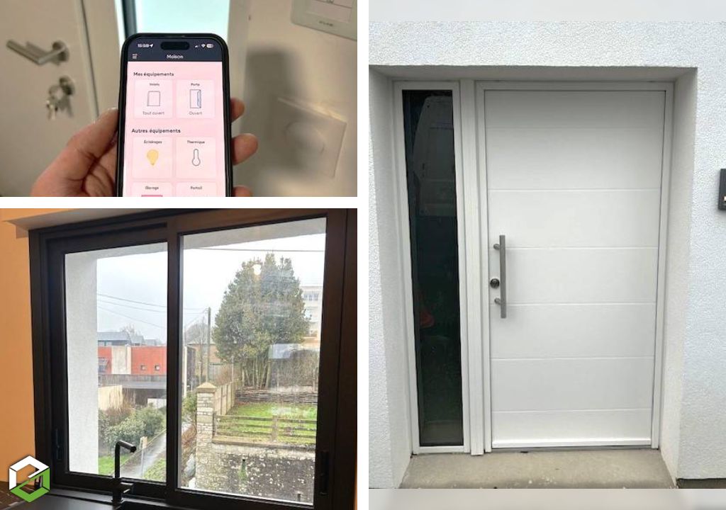 Menuiserie aluminium K-LINE avec volets roulants Franciaflex et domotique Delta Dore-Ille et Vilaine (35)