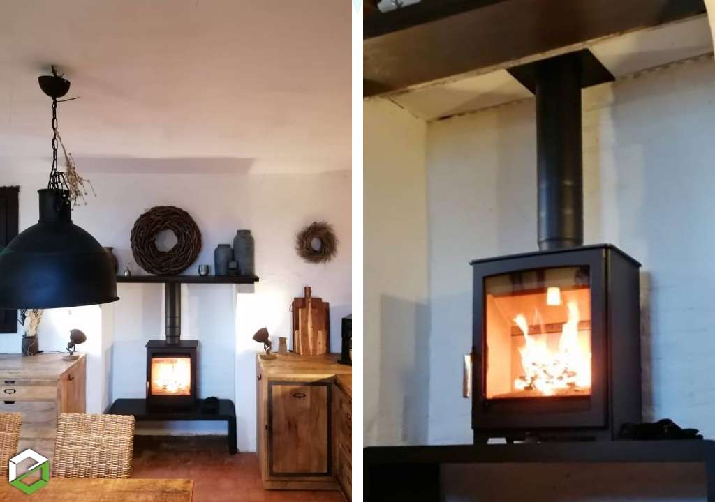 Installation d'un poêle à bois bûches Parkray dans une cheminée - RGE Qualibois-Nièvre (58)