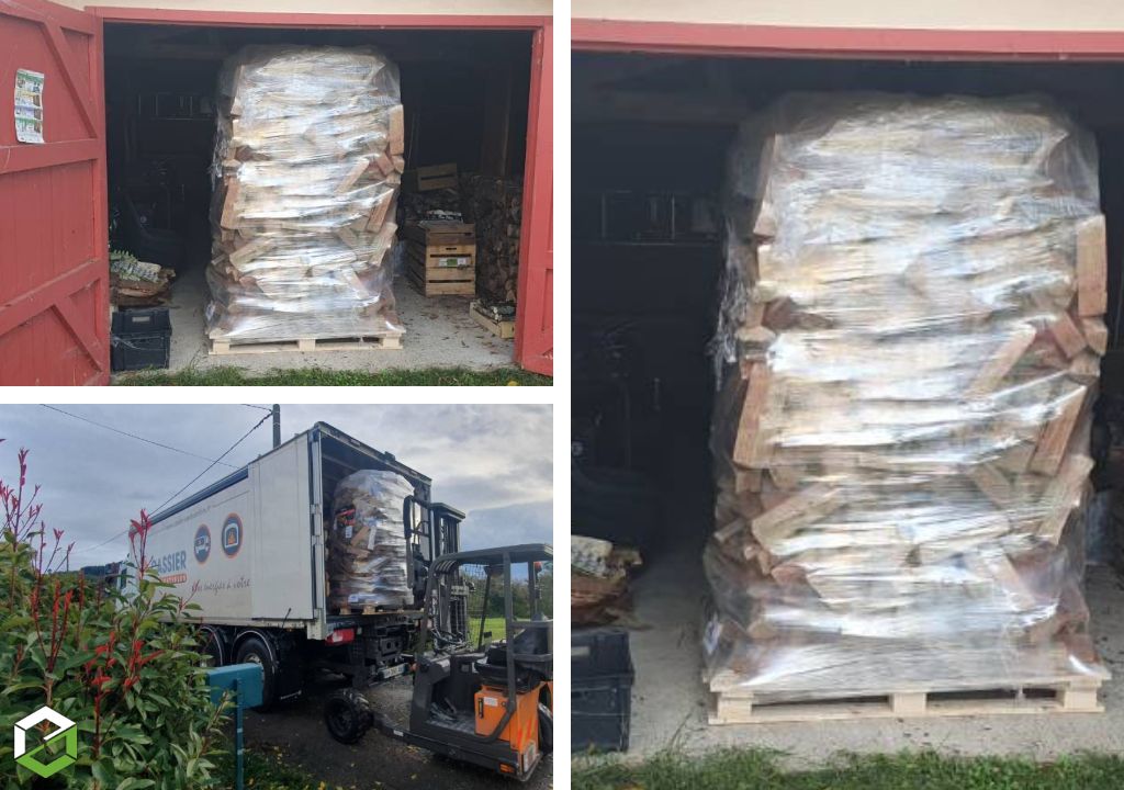 Livraison de bois / bûches en palette CREPITO