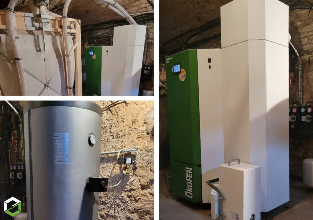 Installation d'une chaudière à granulés de bois ÖkoFEN 