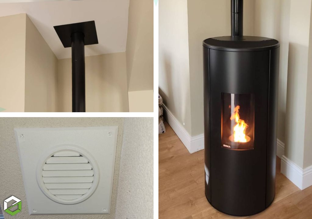 Mise en place d'un poêle à pellets RIKA