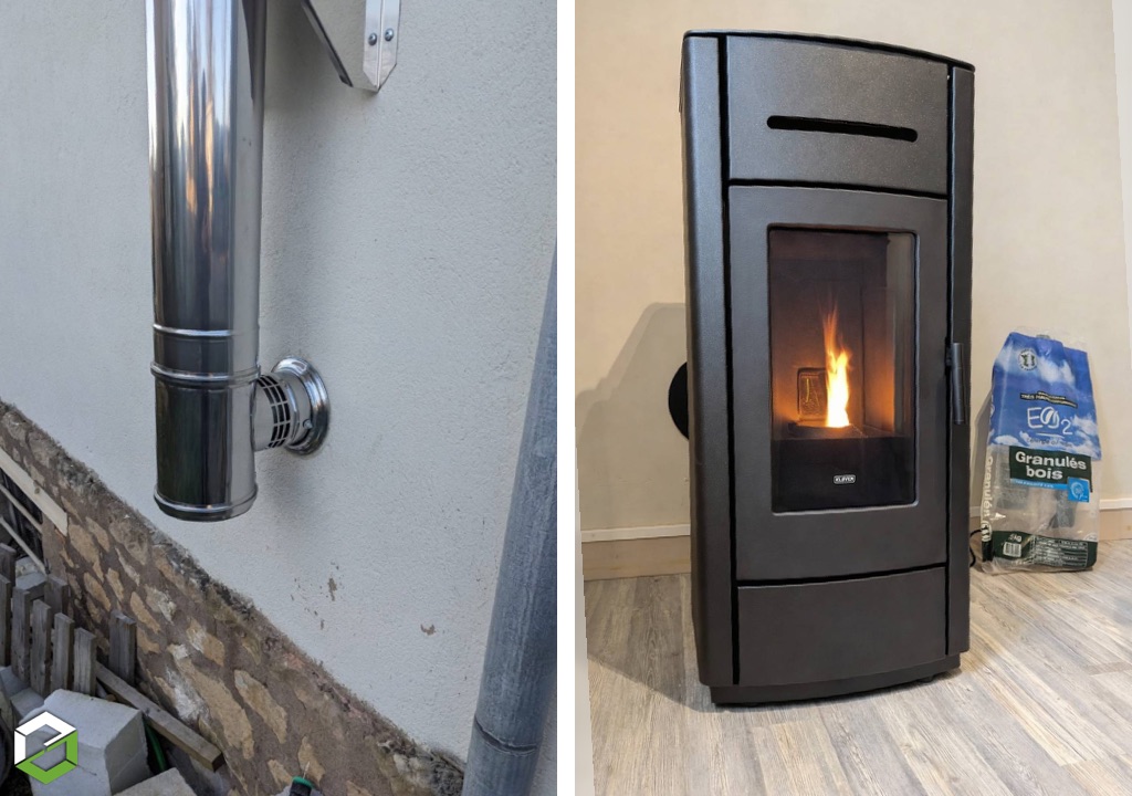 Installation d'un poêle à granulés de bois Klover -Nièvre (58)