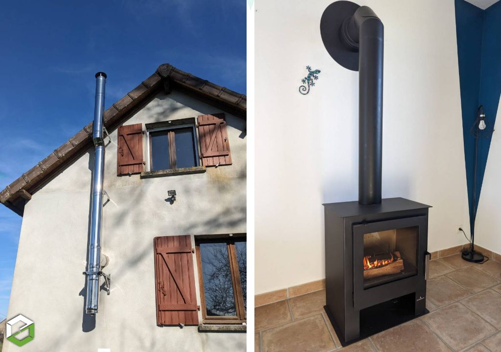 Installation d'un poêle à bois LAUDEVCO - Qualibois RGE-Saône et Loire (71)