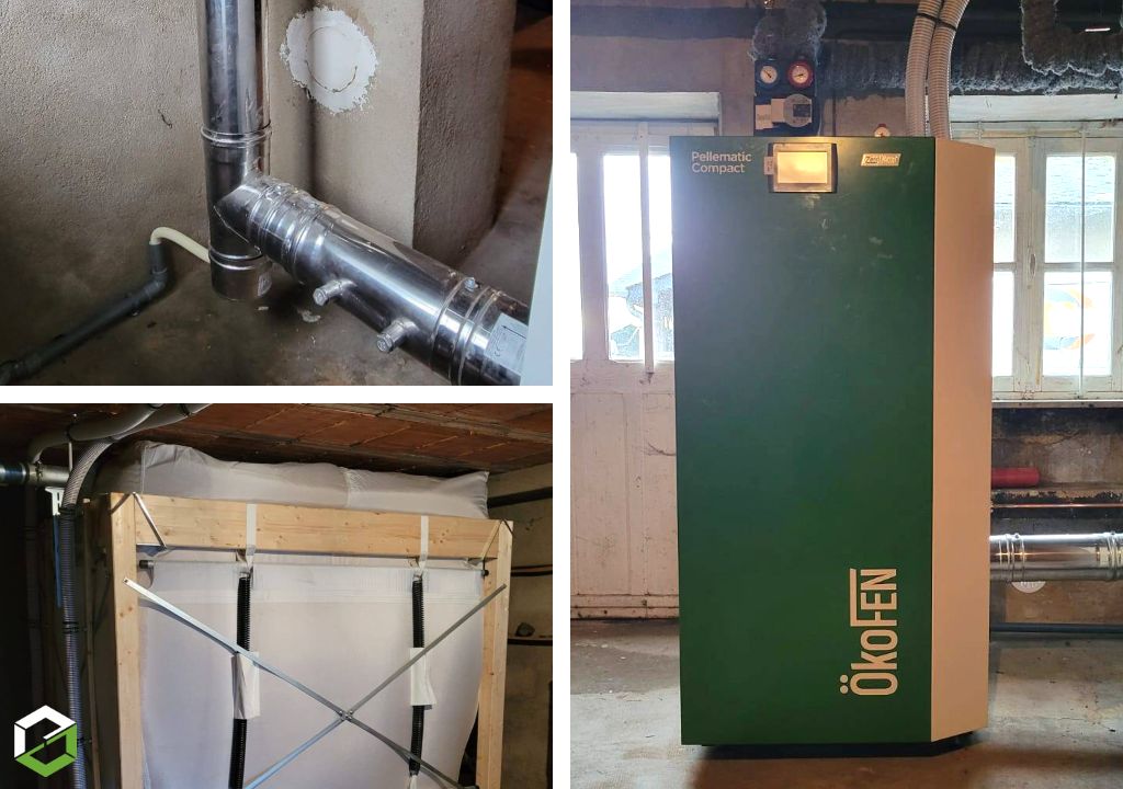 Installation chaudière à granulés de bois ÖkoFEN 