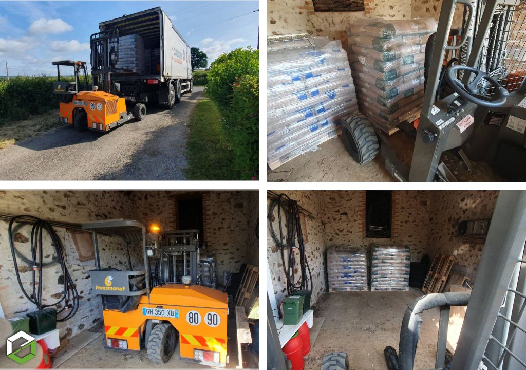 Livraison d'une palette de granulés de bois Morvan Pellets