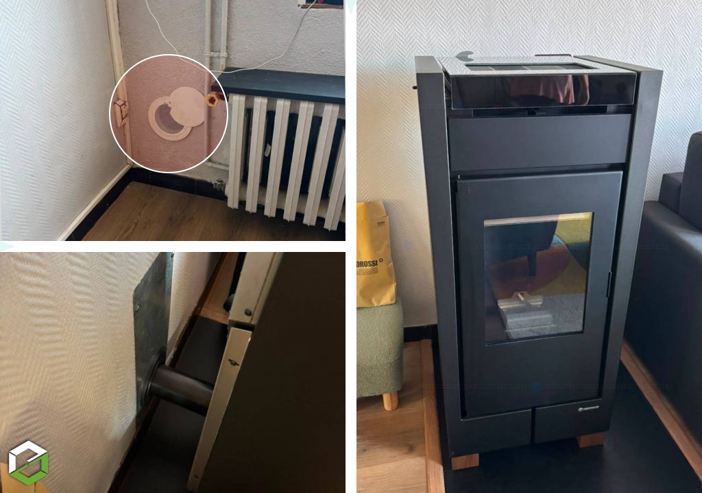 Nouvelle installation : un poêle à granulés de bois Thermorossi Movida EVO6 - RGE Qualibois