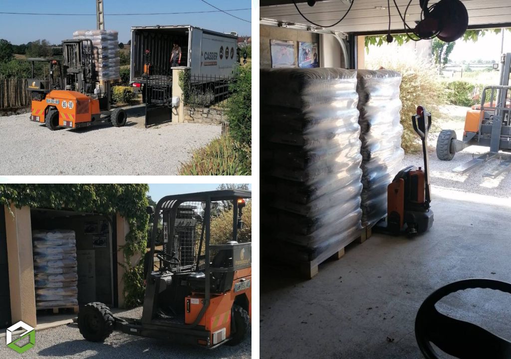 Livraison de pellets en sacs directement dans votre garage