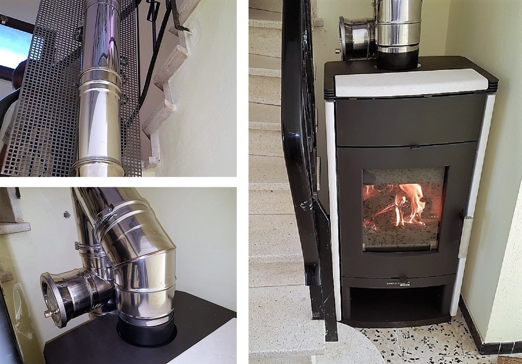 Consultez la chantier : poêle à bois bûches  haas &  sohn  montegrotto-ii 6kw + conduit de fumées par rsg drigo groupe ensem.