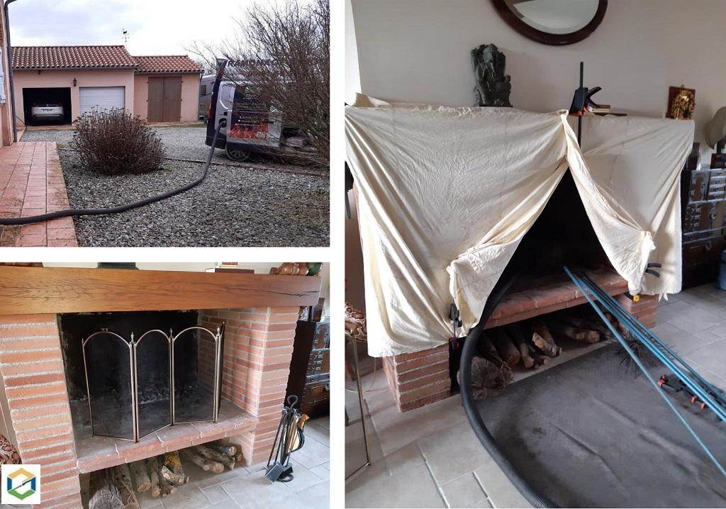 Consultez la chantier : ramonage cheminée ouverte par rsg drigo