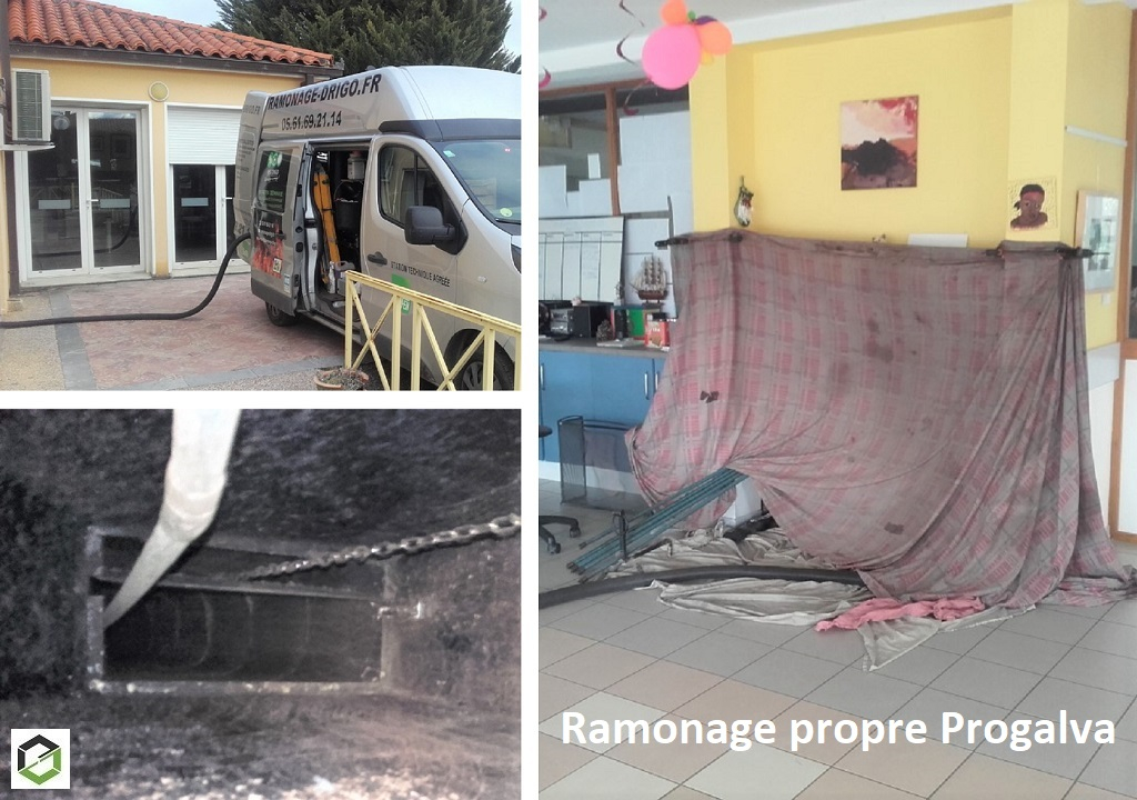 ramonage cheminée ouverte  par rsg drigo groupe ensem