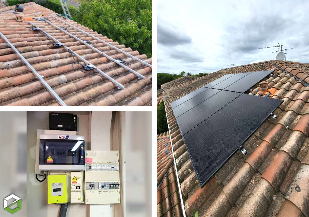 Installation photovoltaïque de 3 kWc par notre agence ENSEM Soleneo de Carbonne - Entreprise RGE QualiPV