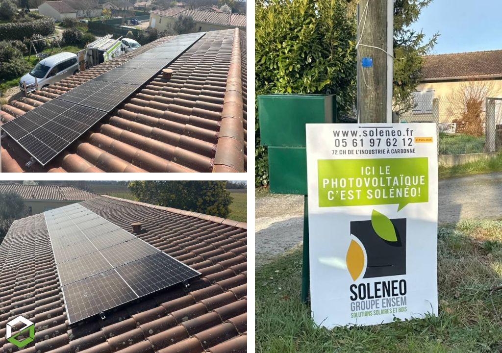 Consultez la chantier : installation photovoltaïque 4.5 kwc avec onduleur central huawei par ensem agence de carbonne