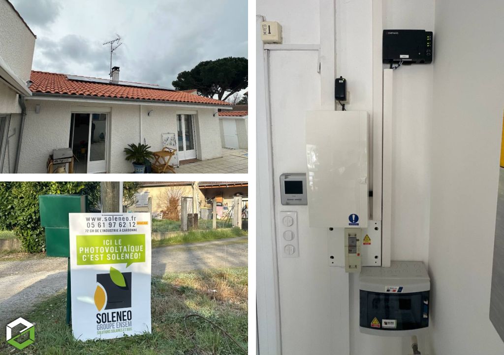 Consultez la chantier : pose d'une installation solaire en autoconsommation 3 kwc par ensem agence de carbonne