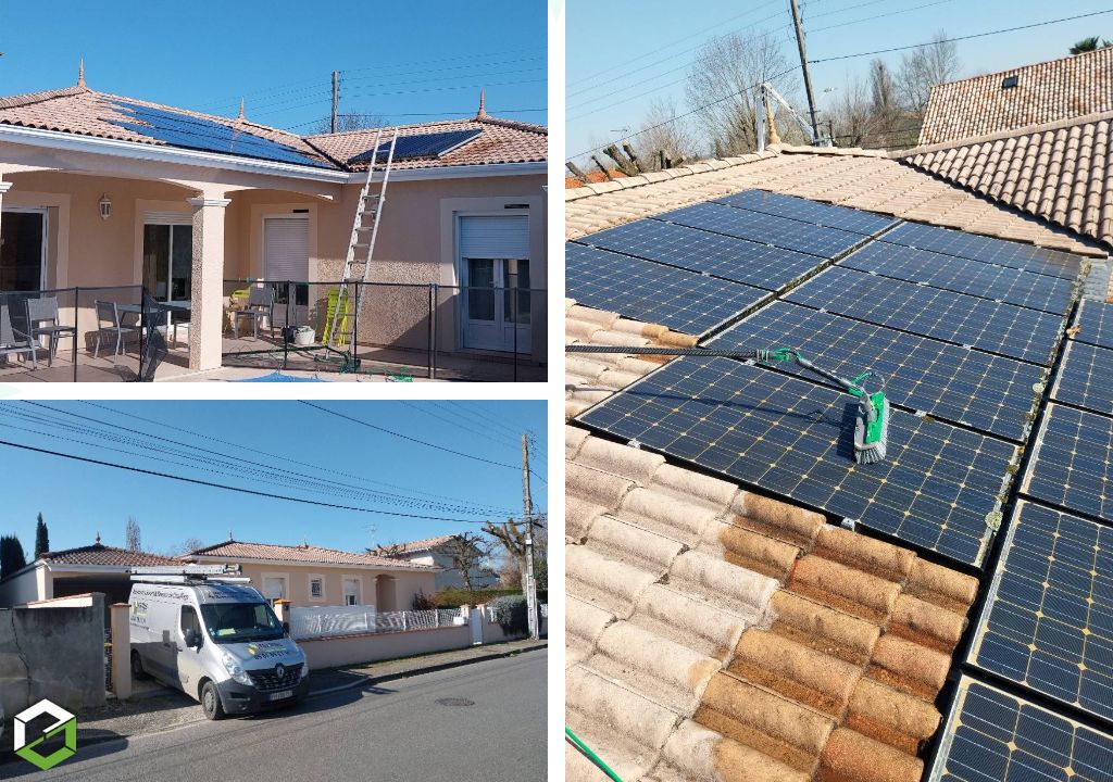 Consultez la chantier : nettoyage photovoltaique par ensem agence de lézat