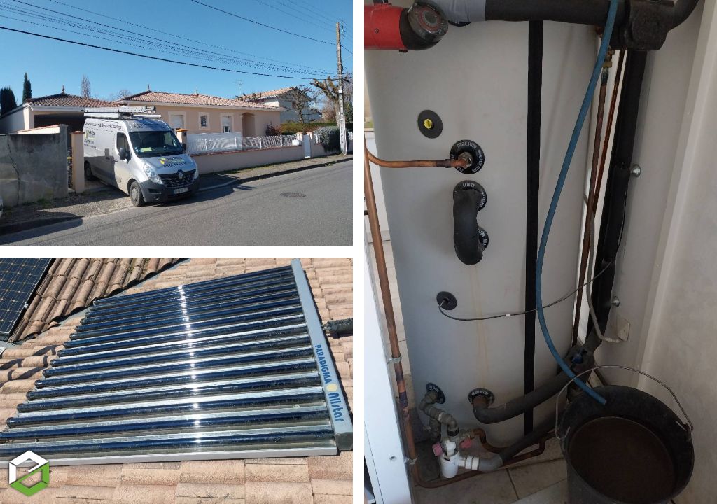 Consultez la chantier : entretien chauffe-eau capteurs solaires tubes by ensem agence de lézat