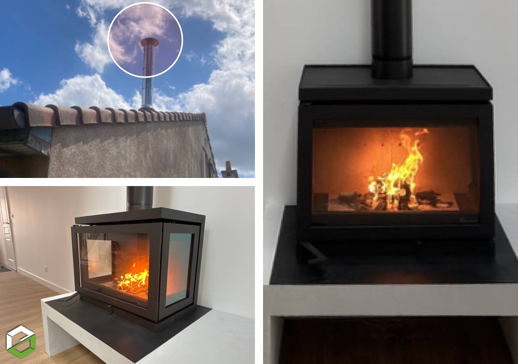 Installation d'un poêle à bois Fonteflamme VIDAR
