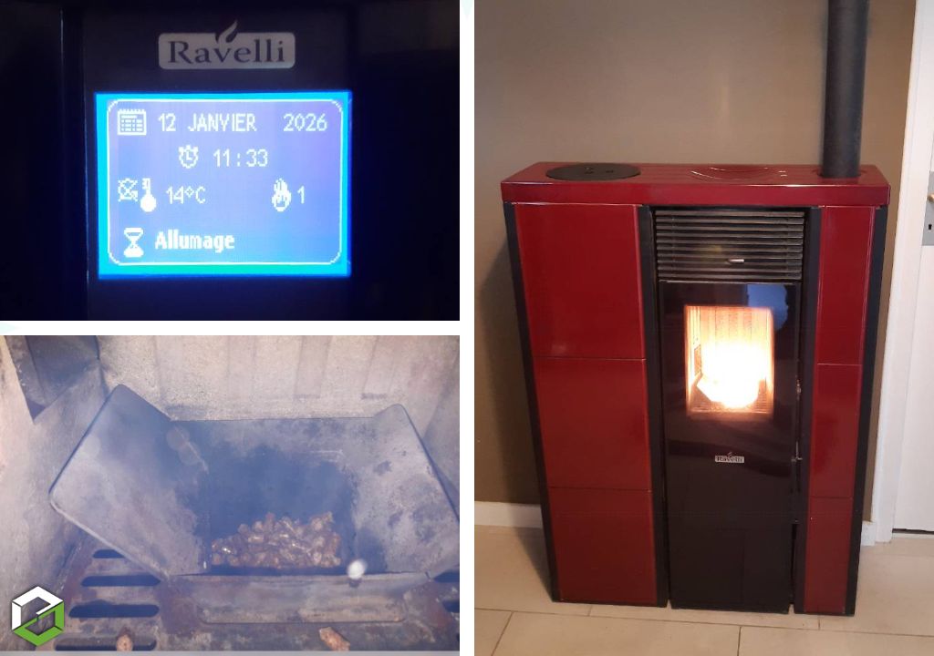 entretien et ramonage d'un poêle à granulés ravelli