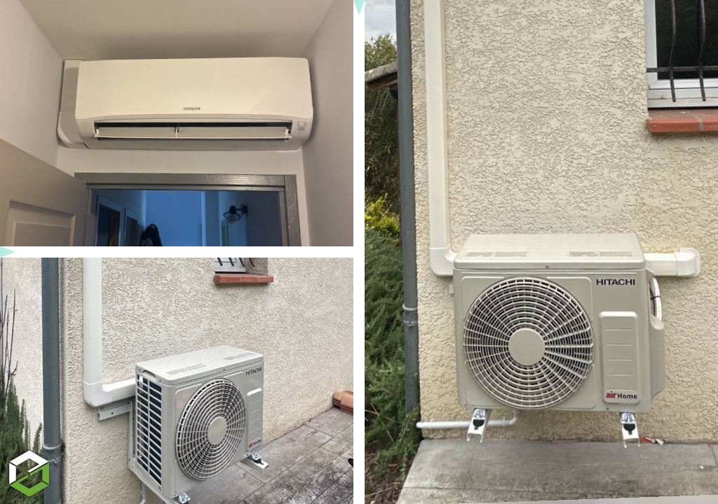 Consultez la chantier : installateur de climatiseur réversible hitachi airhome