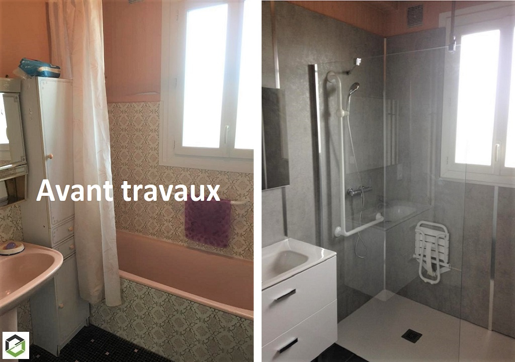 Réfection d'une salle de bain accès PMR-Hautes Pyrénées (65)