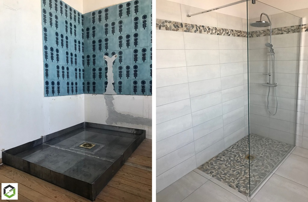 Consultez la chantier : réalisation d'une salle de bain à l'étage