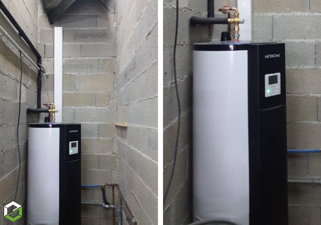 Installation d'un chauffe-eau thermodynamique HITACHI - RGE Qualipac-Gers (32)