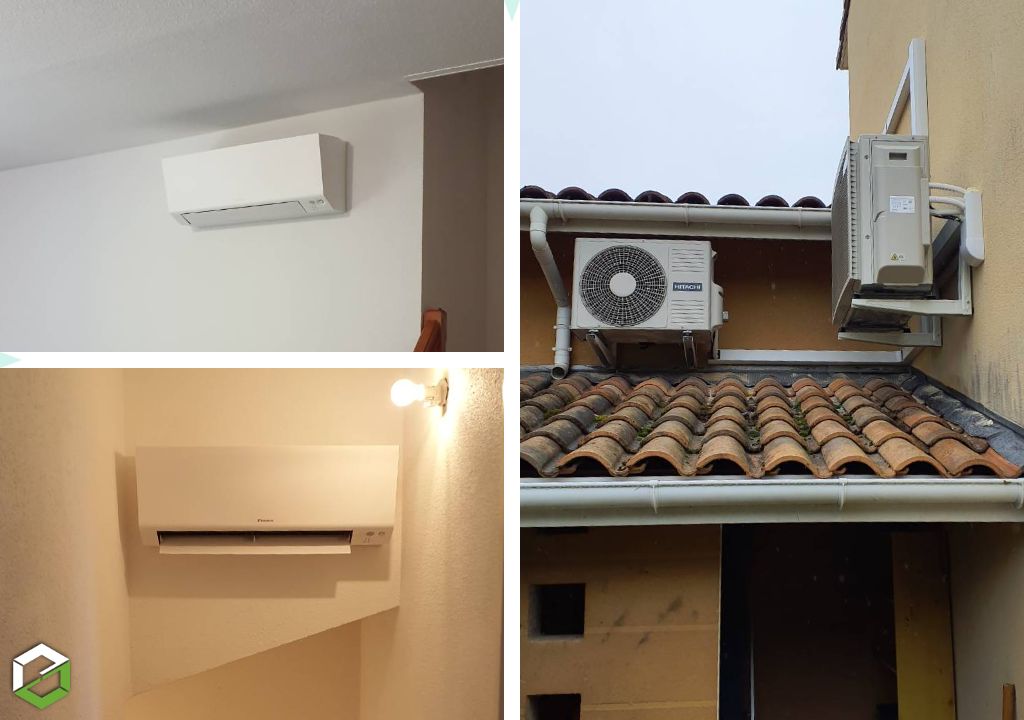 Pose d'une pompe à chaleur Air/Air DAIKIN bi split - RGE Qualipac-Gers (32)