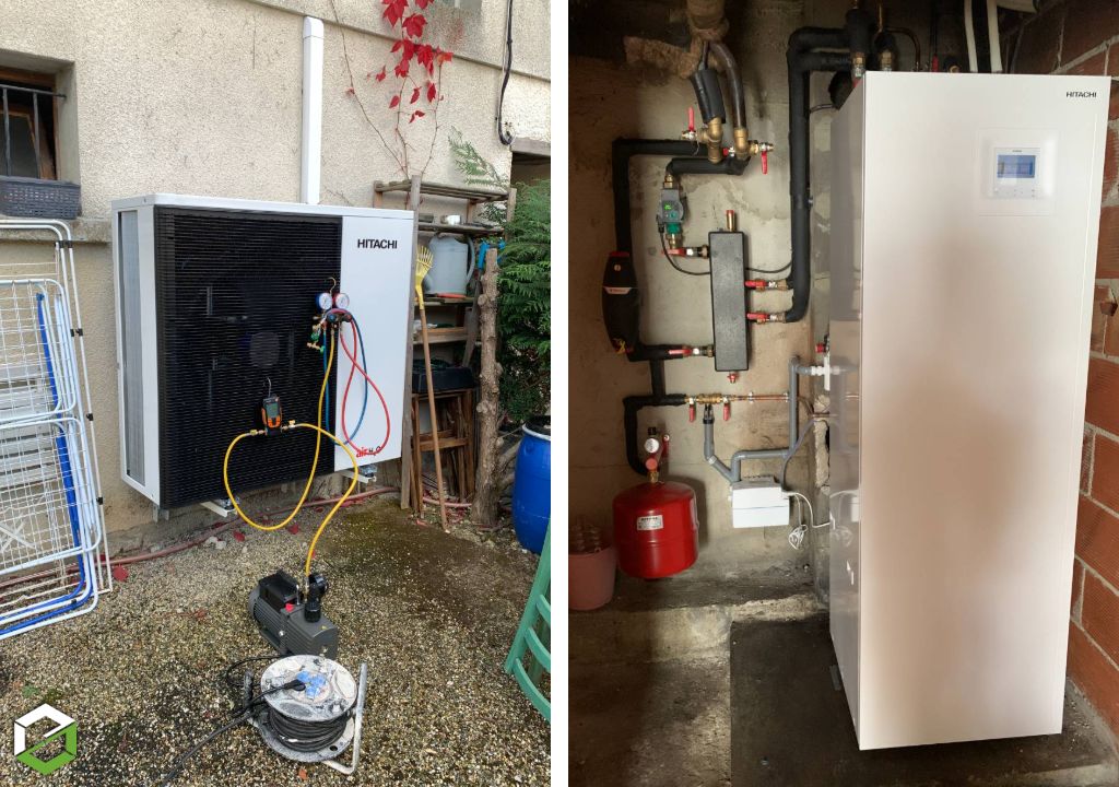 LES THERMICIENS GASCONS : Installation d'une pompe à chaleur avec production d'eau chaude