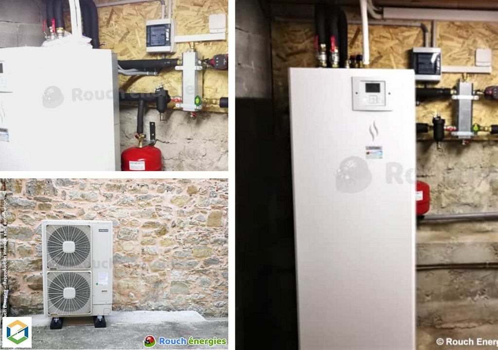 Consultez la chantier : installation d'une pompe à chaleur hitachi double service près de limoux