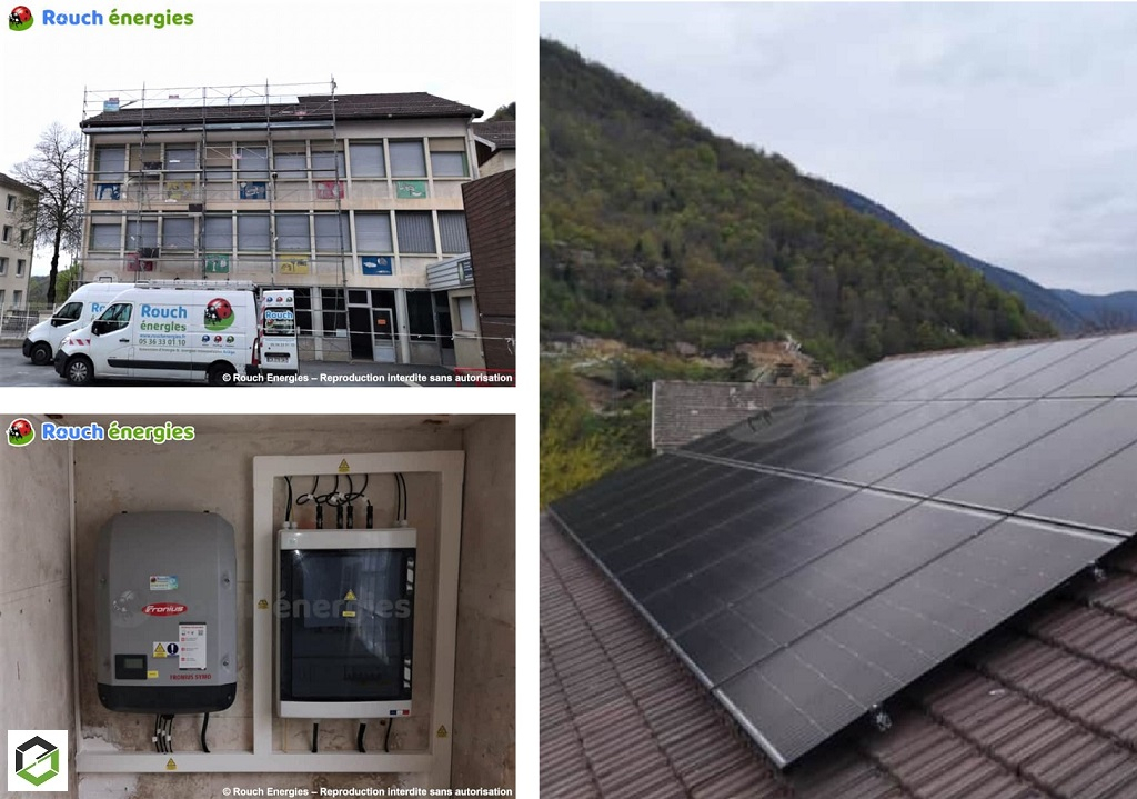 Consultez la chantier : installation de panneaux solaires photovoltaïques sur l'école