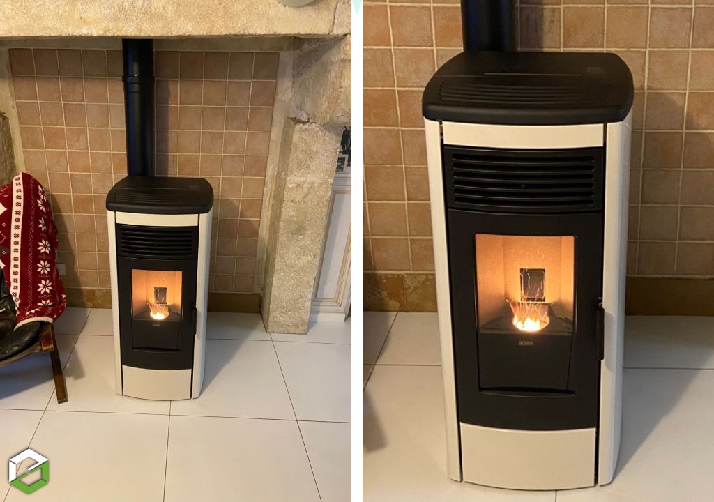 Pose poêle à granulés Aura 80 Karoo M8K – Entreprise RGE Qualibois DIJON