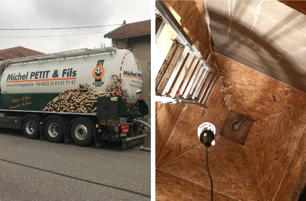 Réalisation d'un silo en OSB pour chaudière à granulés KWB en Meurthe Et Moselle (54)